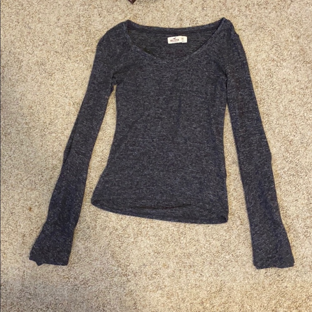 Dark gray hollister off or on the shoulder shirt